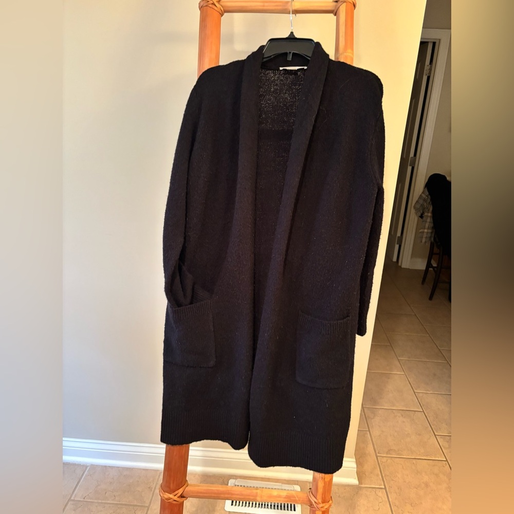 MICHAEL Michael Kors Black long, light weight open sweater cardigan sz Med